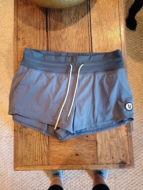 Vuori Slate Blue Women's Athletic Drawcord Shorts